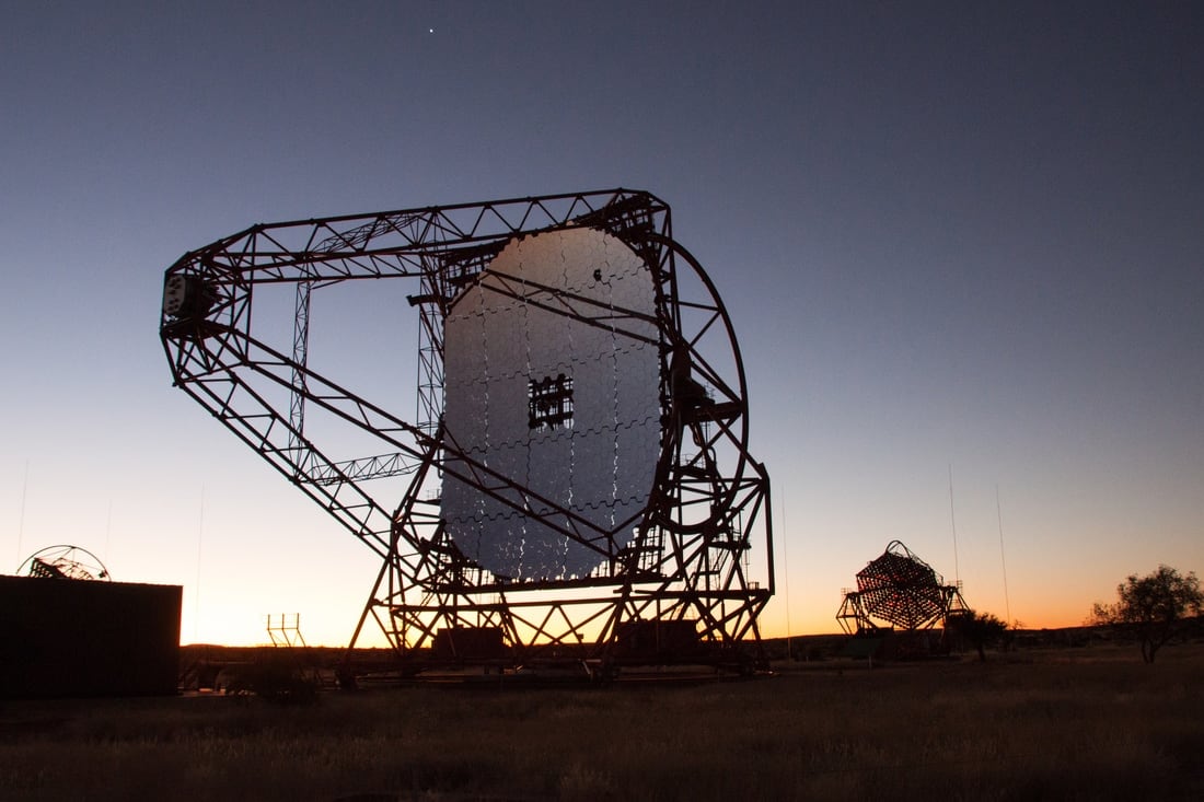 The large H.E.S.S. II Cherenkov telescope in Namibia